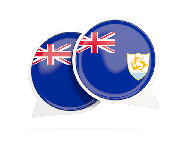 Round chat icon. Download flag icon of Anguilla at PNG format