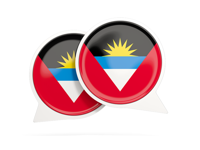 Round chat icon. Download flag icon of Antigua and Barbuda at PNG format