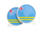 Aruba. Round chat icon. Download icon.