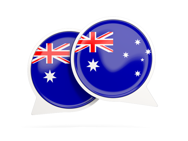 Round chat icon. Download flag icon of Australia at PNG format