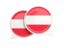 Austria. Round chat icon. Download icon.