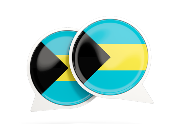Round chat icon. Download flag icon of Bahamas at PNG format