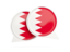 Bahrain. Round chat icon. Download icon.