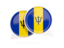 Barbados. Round chat icon. Download icon.