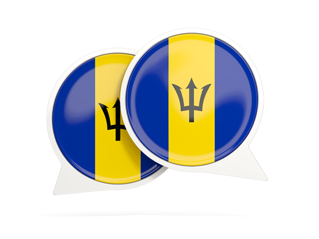 Round chat icon. Download flag icon of Barbados at PNG format