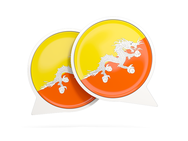 Round chat icon. Download flag icon of Bhutan at PNG format
