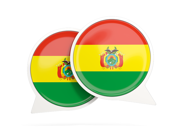 Round chat icon. Download flag icon of Bolivia at PNG format