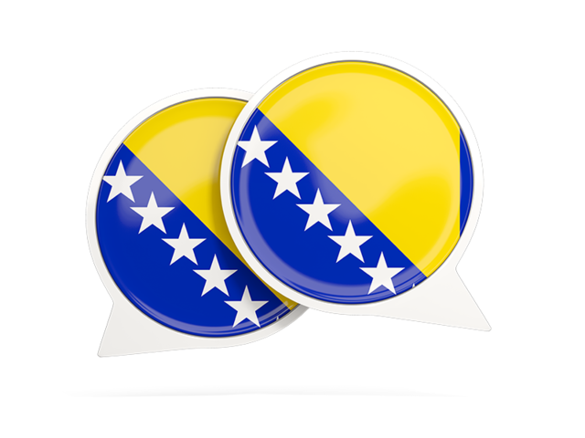 Round chat icon. Download flag icon of Bosnia and Herzegovina at PNG format