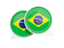 Brazil. Round chat icon. Download icon.