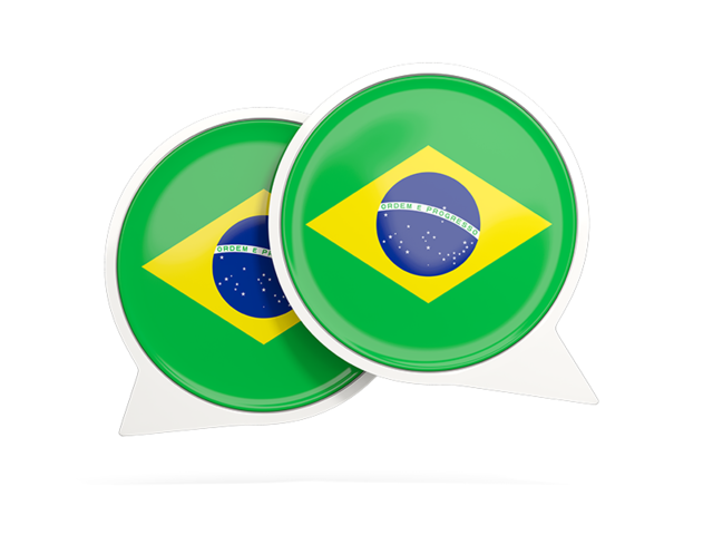 Round chat icon. Download flag icon of Brazil at PNG format