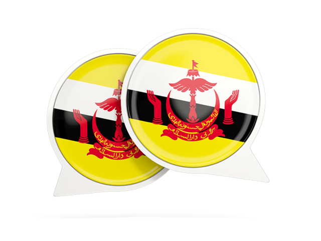 Round chat icon. Download flag icon of Brunei at PNG format
