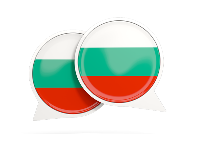 Round chat icon. Download flag icon of Bulgaria at PNG format
