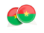 Burkina Faso. Round chat icon. Download icon.