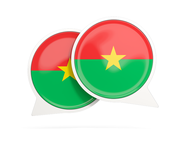 Round chat icon. Download flag icon of Burkina Faso at PNG format