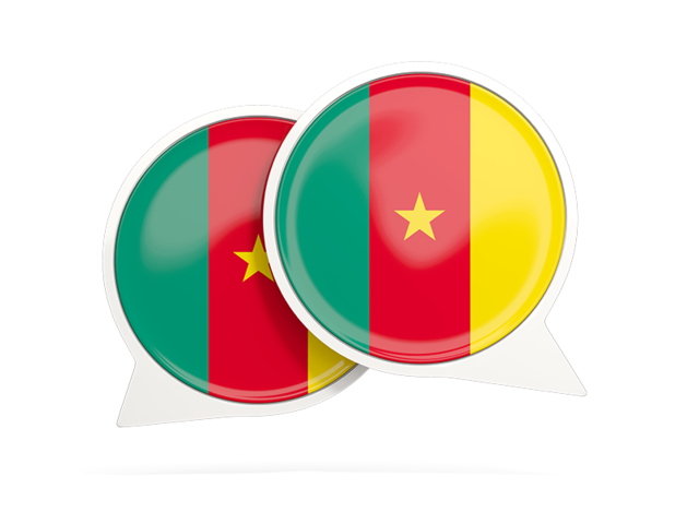 Round chat icon. Download flag icon of Cameroon at PNG format