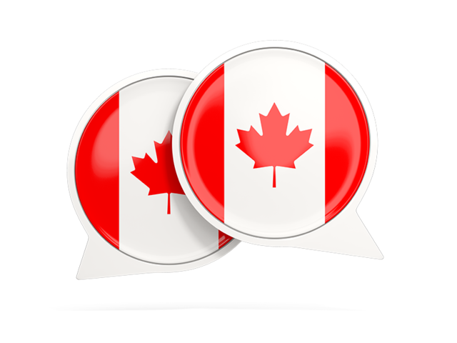 Round chat icon. Download flag icon of Canada at PNG format