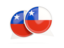 Chile. Round chat icon. Download icon.