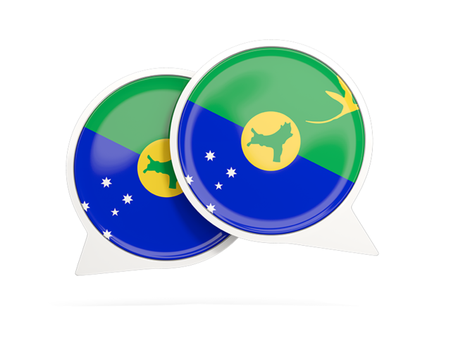 Round chat icon. Download flag icon of Christmas Island at PNG format