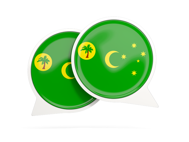 Round chat icon. Download flag icon of Cocos Islands at PNG format