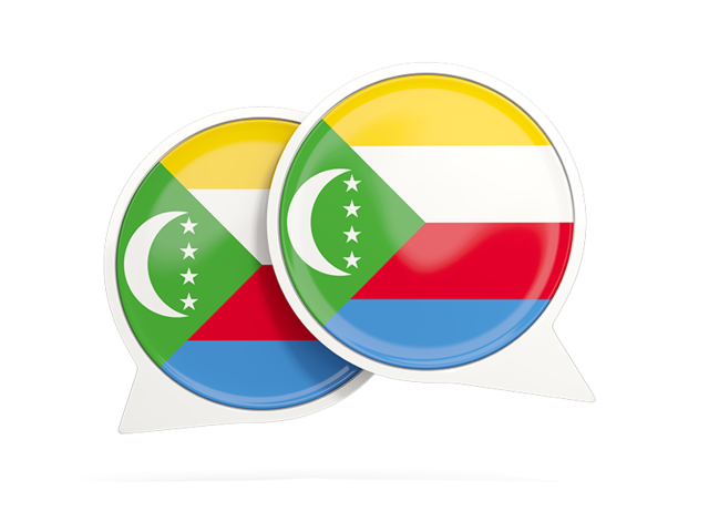 Round chat icon. Download flag icon of Comoros at PNG format