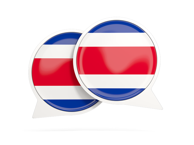 Round chat icon. Download flag icon of Costa Rica at PNG format