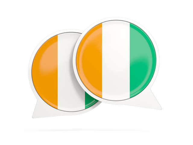 Round chat icon. Download flag icon of Cote d'Ivoire at PNG format