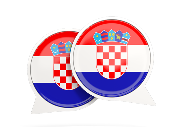 Round chat icon. Download flag icon of Croatia at PNG format