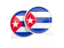 Cuba. Round chat icon. Download icon.