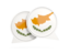 Cyprus. Round chat icon. Download icon.