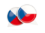 Czech Republic. Round chat icon. Download icon.