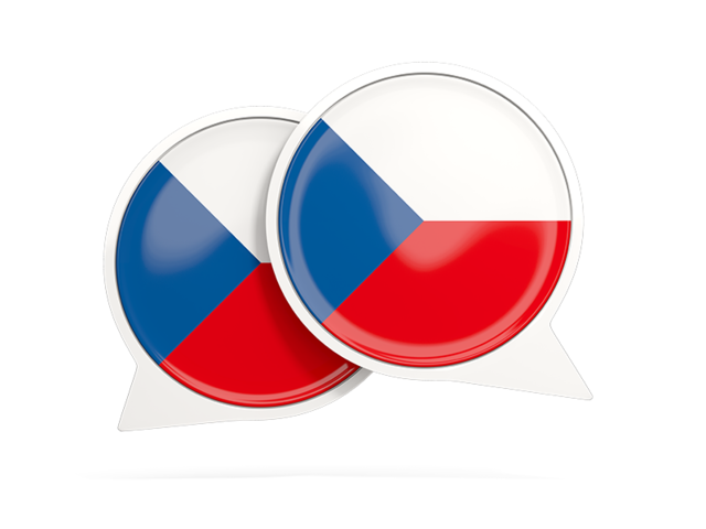 Round chat icon. Download flag icon of Czech Republic at PNG format