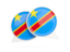 Демократическая Республика Конго. Круглая иконка чата. Скачать иллюстрацию.