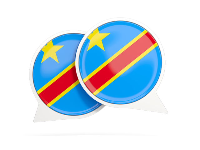 Round chat icon. Download flag icon of Democratic Republic of the Congo at PNG format