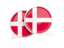 Denmark. Round chat icon. Download icon.