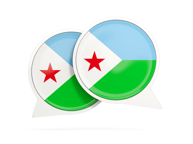 Round chat icon. Download flag icon of Djibouti at PNG format