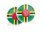 Dominica. Round chat icon. Download icon.
