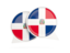 Dominican Republic. Round chat icon. Download icon.