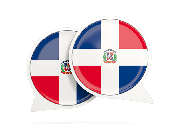 Round chat icon. Download flag icon of Dominican Republic at PNG format