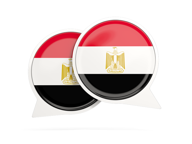 Round chat icon. Download flag icon of Egypt at PNG format