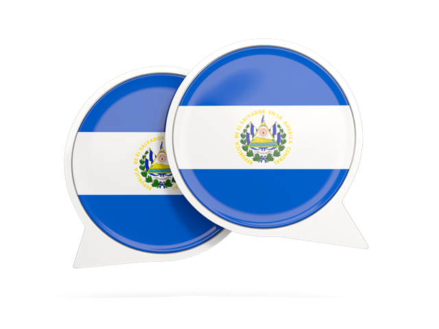 Round chat icon. Download flag icon of El Salvador at PNG format