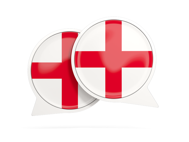 Round chat icon. Download flag icon of England at PNG format