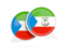 Equatorial Guinea. Round chat icon. Download icon.