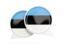 Estonia. Round chat icon. Download icon.