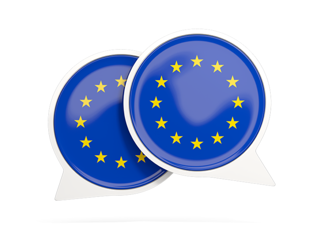 Round chat icon. Download flag icon of European Union at PNG format