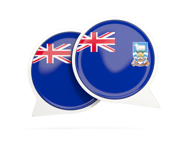 Round chat icon. Download flag icon of Falkland Islands at PNG format