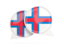 Faroe Islands. Round chat icon. Download icon.