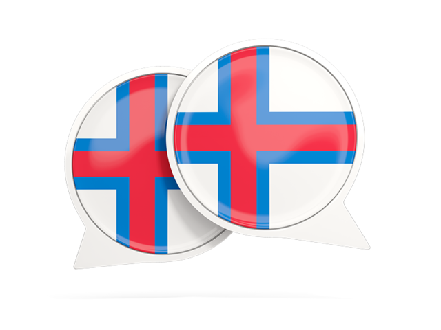 Round chat icon. Download flag icon of Faroe Islands at PNG format