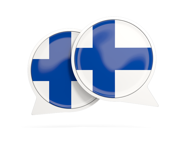 Round chat icon. Download flag icon of Finland at PNG format