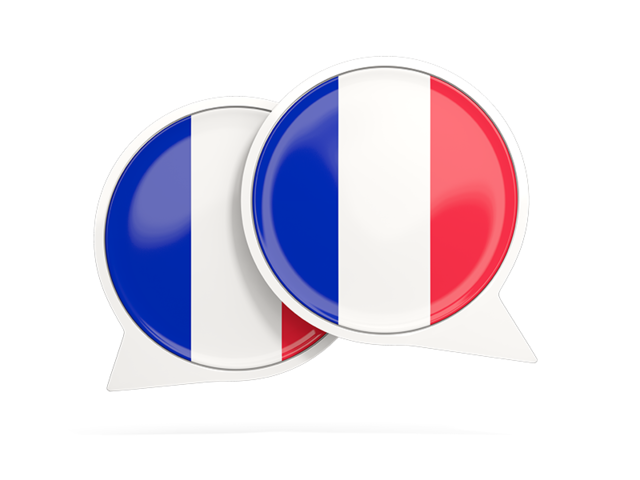 Round chat icon. Download flag icon of France at PNG format
