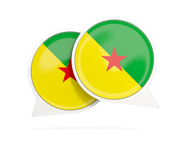 Round chat icon. Download flag icon of French Guiana at PNG format